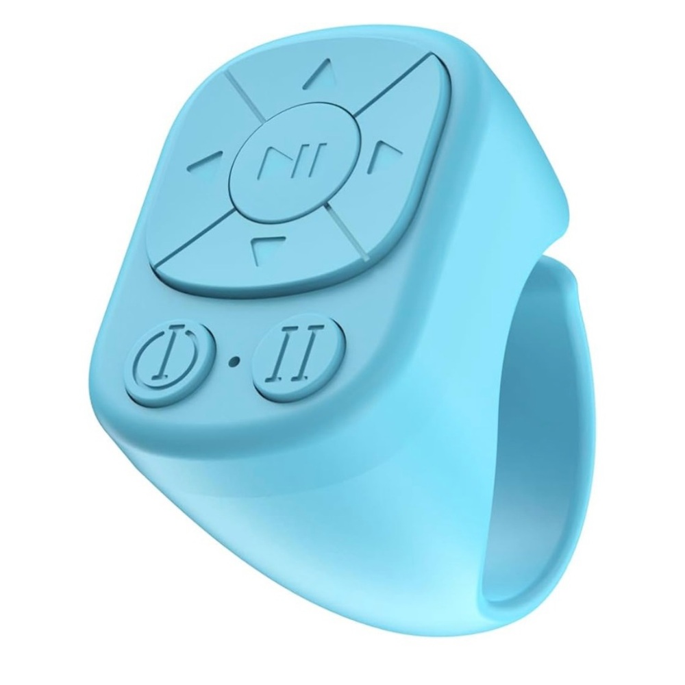 Yibaocom NWT Scrolling Ring Page Turner For iPhone iPad Android Light Blue OS